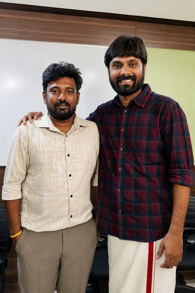 Gokul Ravi with Ramkumar at IIT Madras Research Park